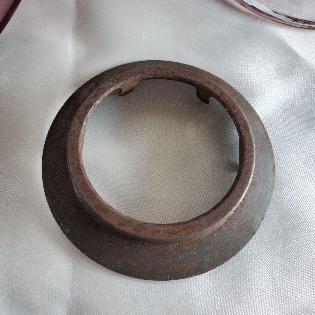 北一硝子　オイルランプ　パープルグラデーション　ひまわり