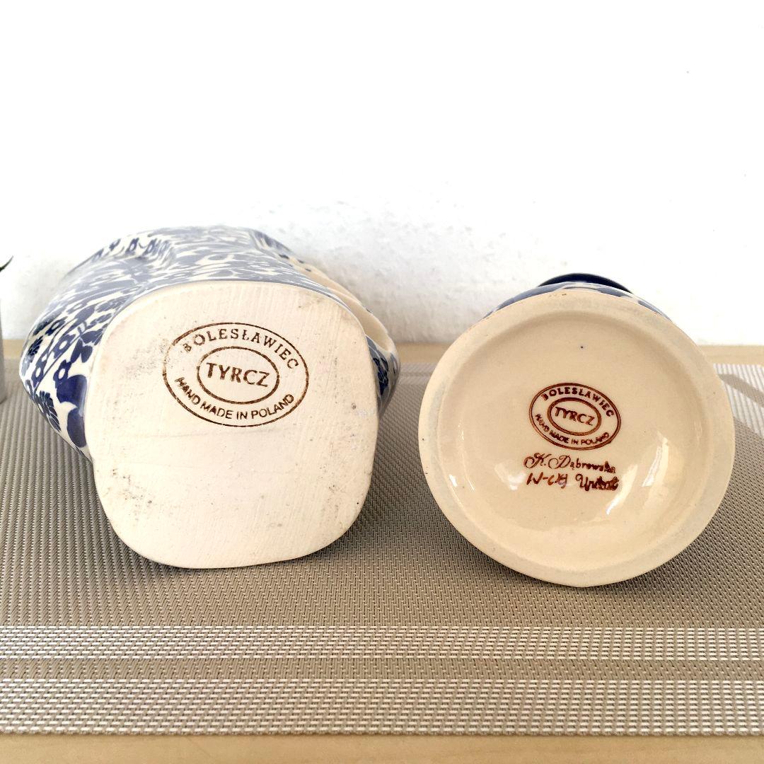 新品　ポーランド食器　お洒落な形の花瓶　ティルチ　TRYCZ　ハンドメイド　陶器
