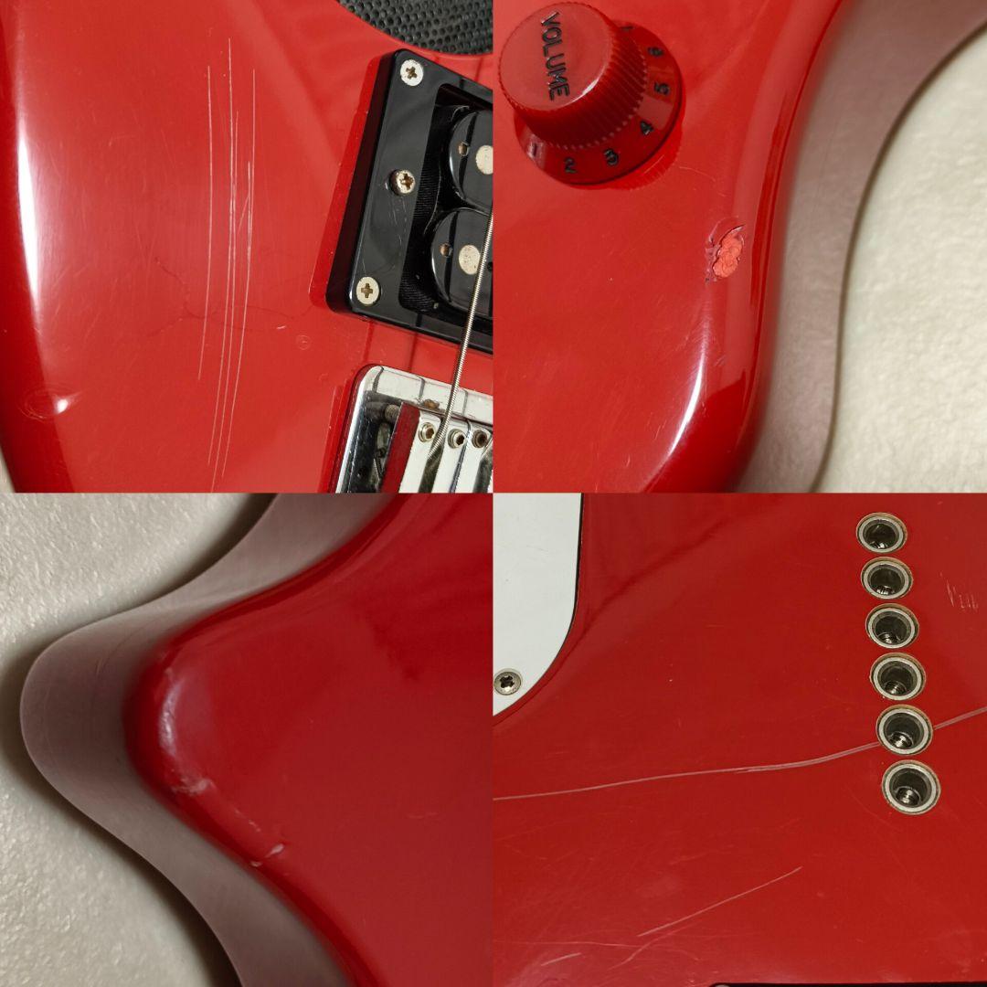 【美品】ZO-3 レッド アンプ内蔵ミニギター ヘッドフォン端子付き！！