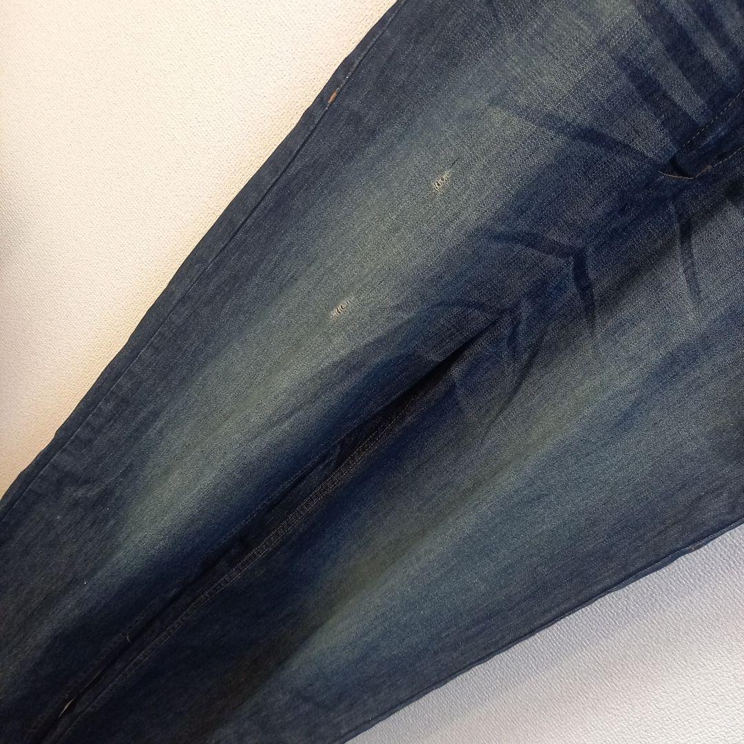 ルパート ダメージ加工デニムつなぎ オールインワン バンソン ヒゲ 色落ち