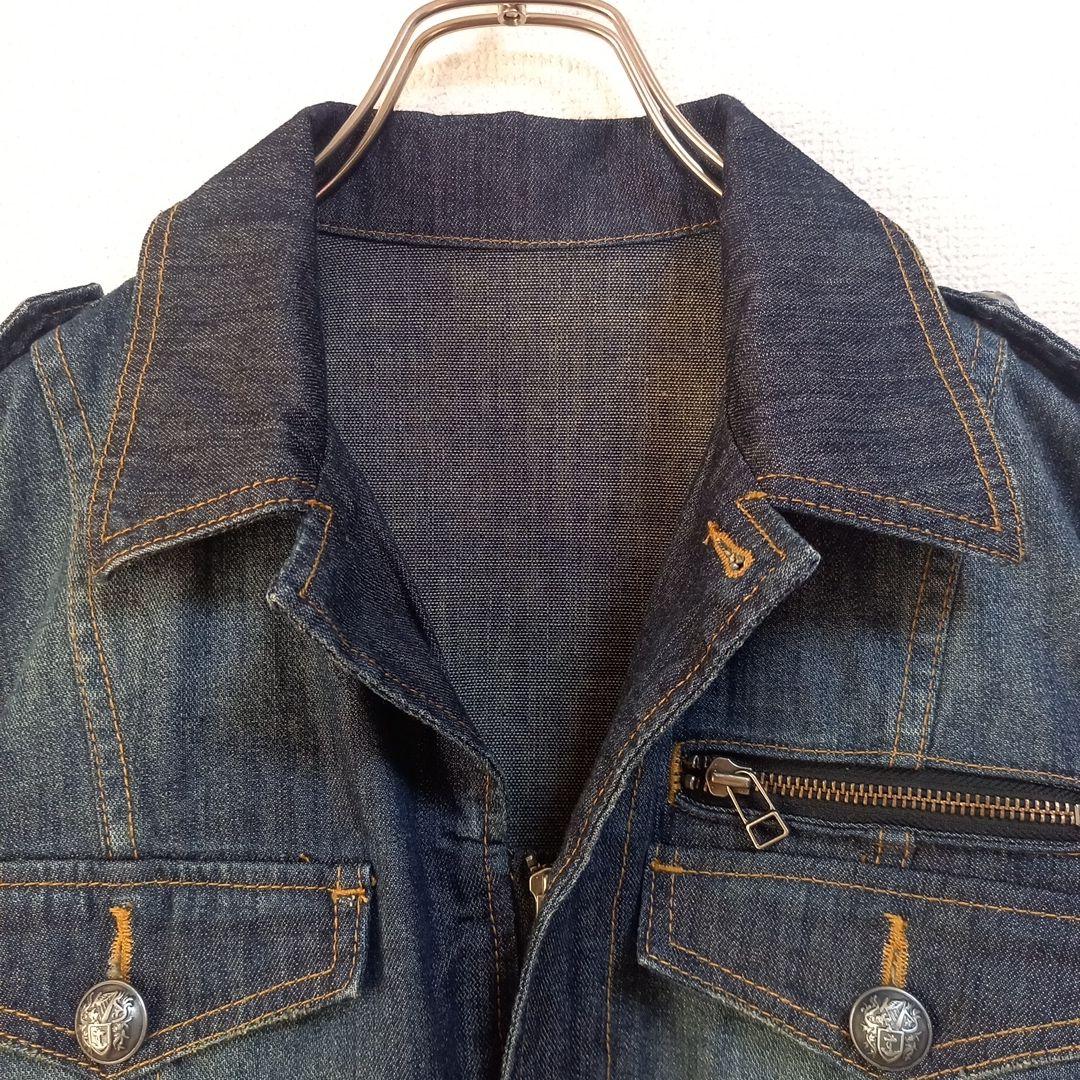 ルパート ダメージ加工デニムつなぎ オールインワン バンソン ヒゲ 色落ち