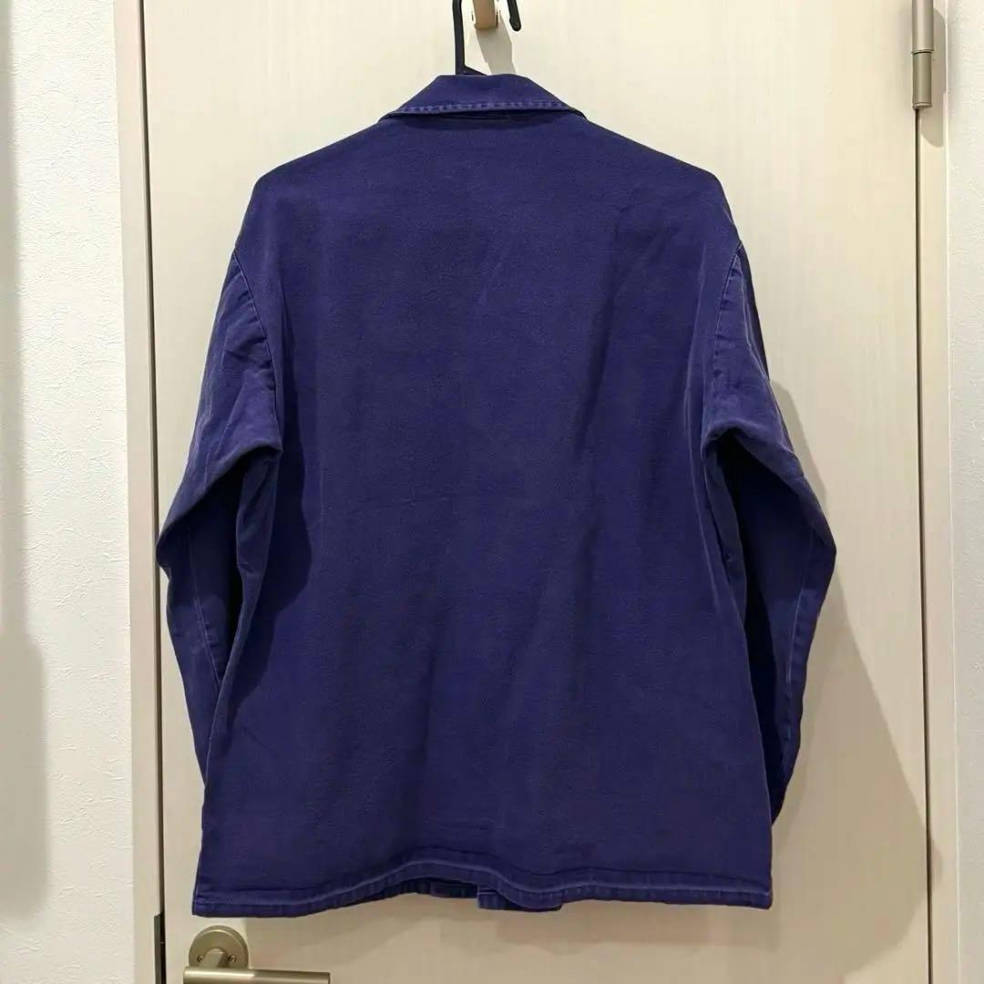 実物 USED オーストリア軍 ヘリンボーンツイル ブルーワークジャケット