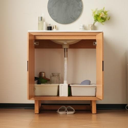 洗面化粧台 片開きタイプ 幅55cm 台のみ 化粧洗面台 リフォーム 下台 コン