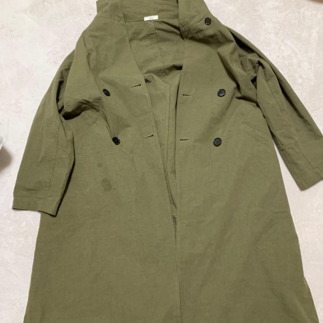 【訳アリ値下げ】HAU coat canvas カーキ　コート　キャンバス　ハウ