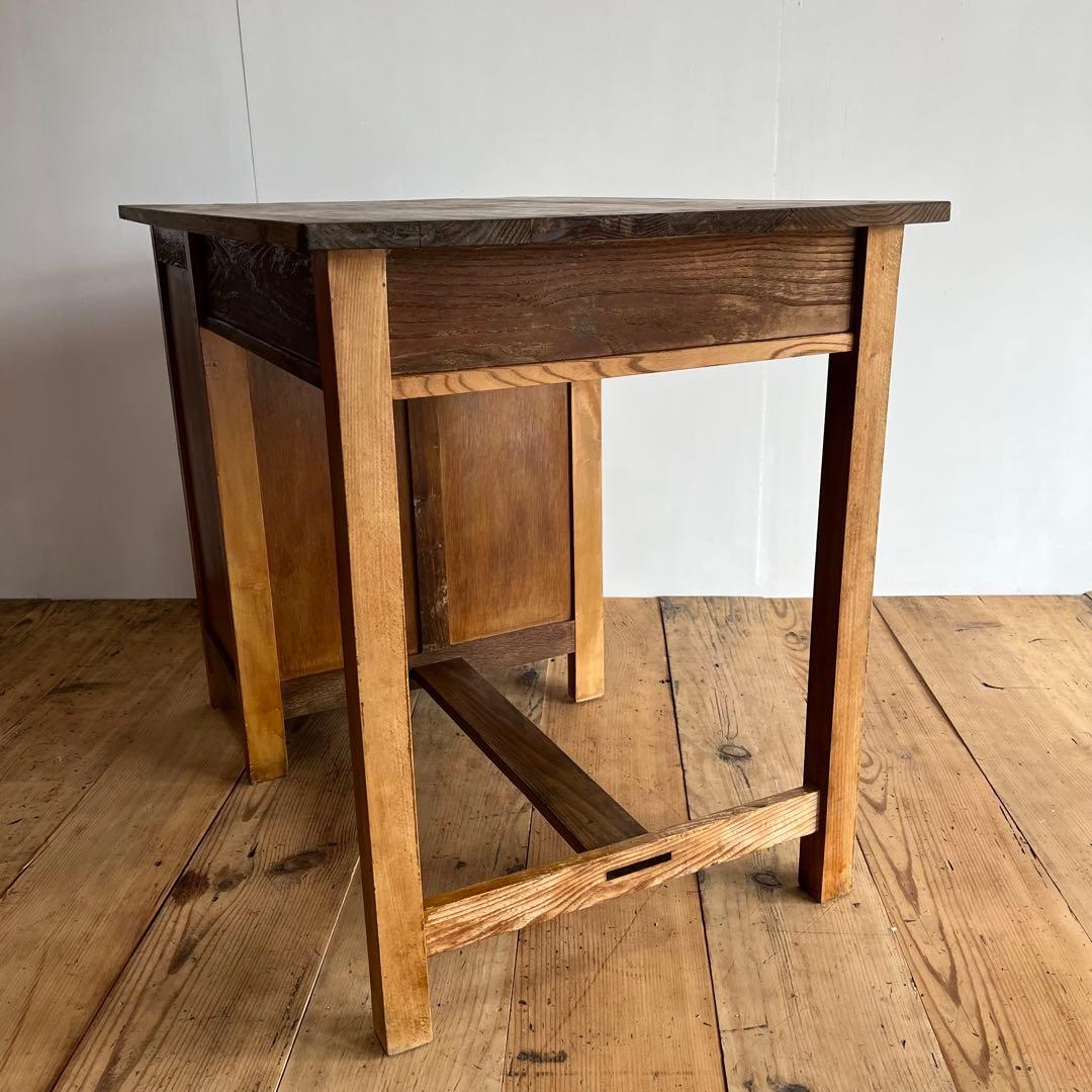 アンティーク 片袖机 テーブル デスク 昭和レトロ z721