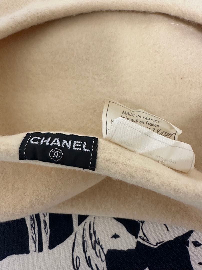 値下げ‼️CHANELシャネルベレー帽クリーム色