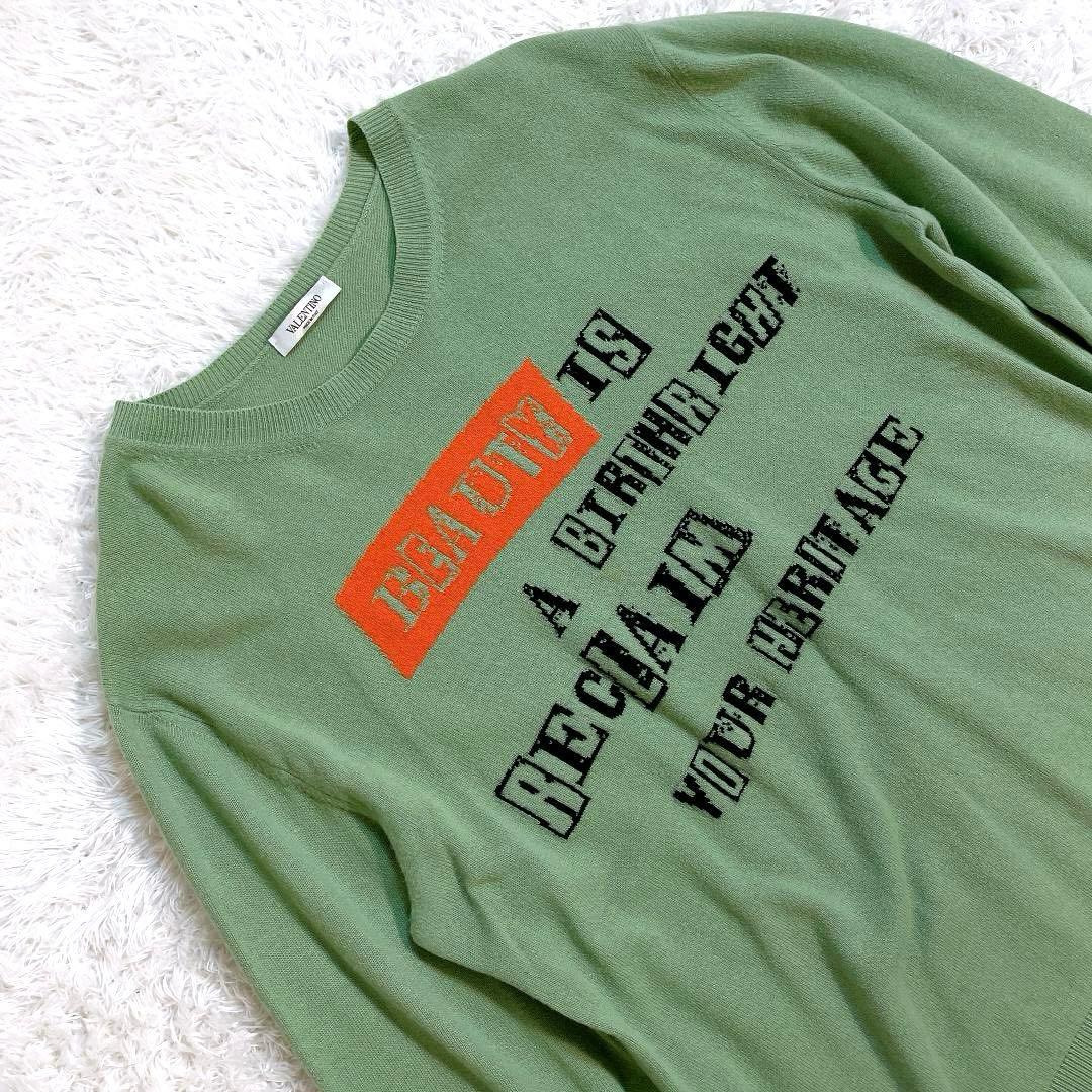 VALENTINO ジェイミーリード コラボニット カシミヤ混 グリーン XL