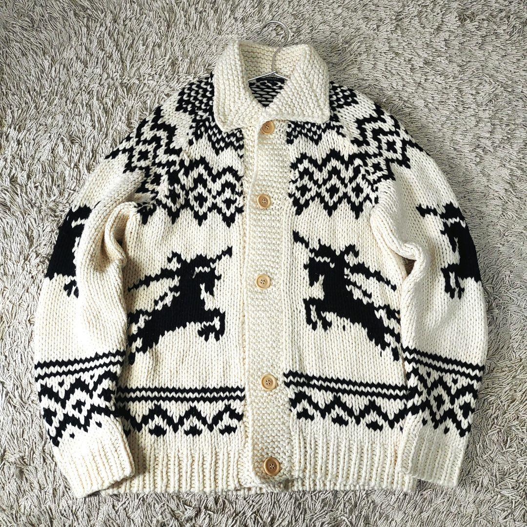 【ビッグロゴ】BURBERRY　バーバリーロンドン　カウチン　ニット