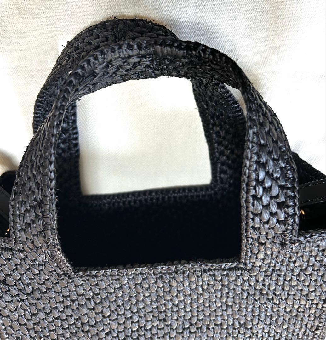 Anna　ロエベ　フォントトートミニ　ラフィア　正規品