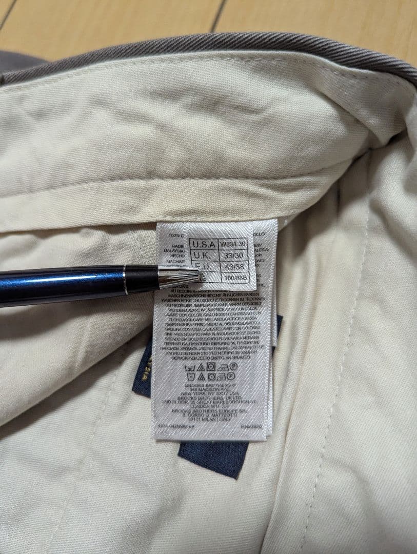 未使用　ブルックスブラザーズ　チノパン　アドバンテージチノ　ブラウン　CLARK