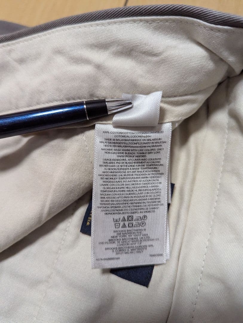 未使用　ブルックスブラザーズ　チノパン　アドバンテージチノ　ブラウン　CLARK