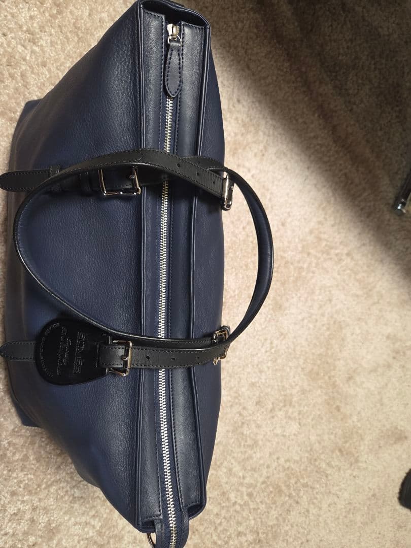 ソメスサドルボストンバックネイビー