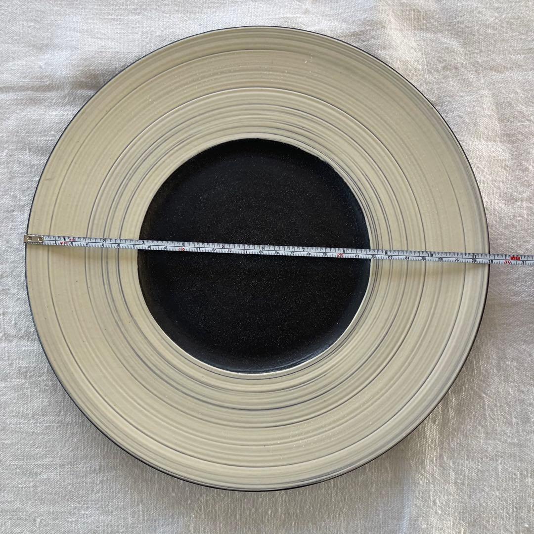 人気作家 奥田章さんの刷毛目ディナープレート　4枚セット