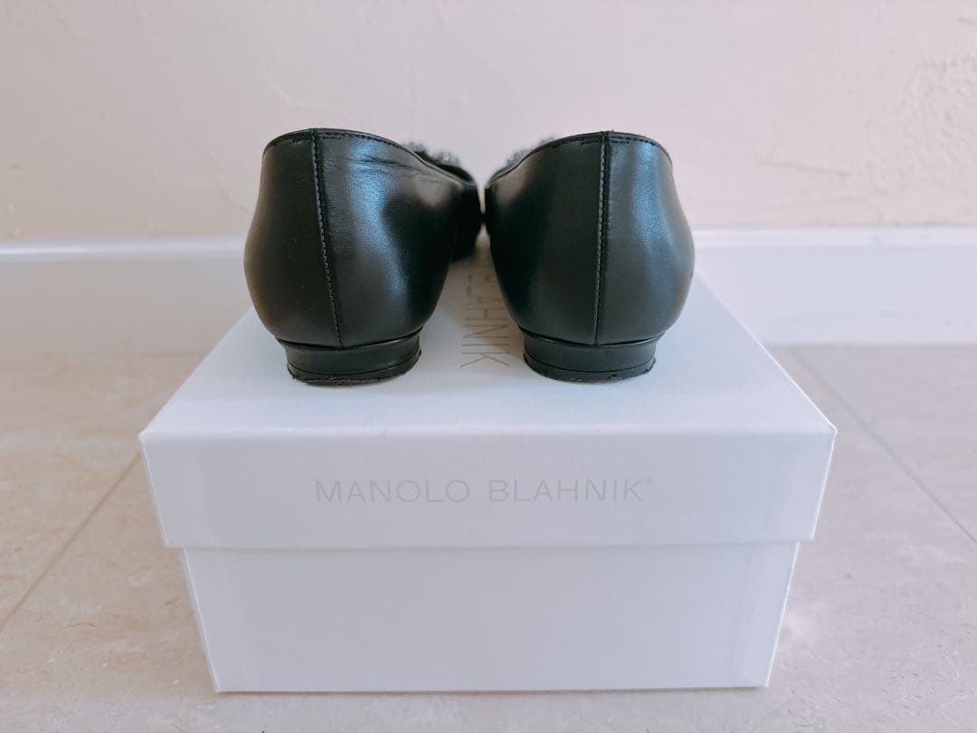 ★マノロブラニク MANOLO BLAHNIK ハンギシ カーフ 36.5★