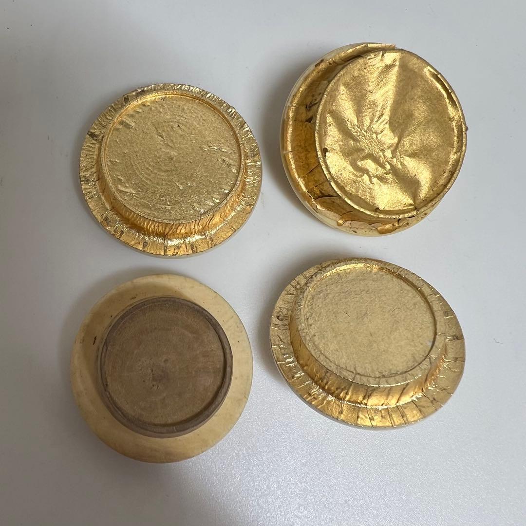 ☆茶3 茶入　極上蓋　4点セット　h9.5/9/8/6.5cm 東K7-1220