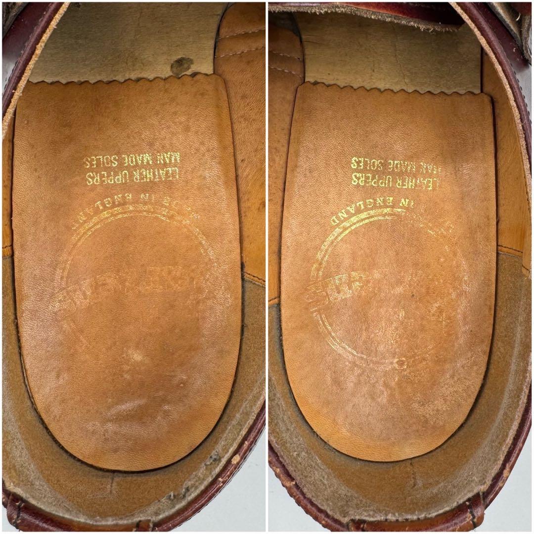 レア/UK9 ドクターマーチン イングランド製 スチールトゥ シングルモンク 茶