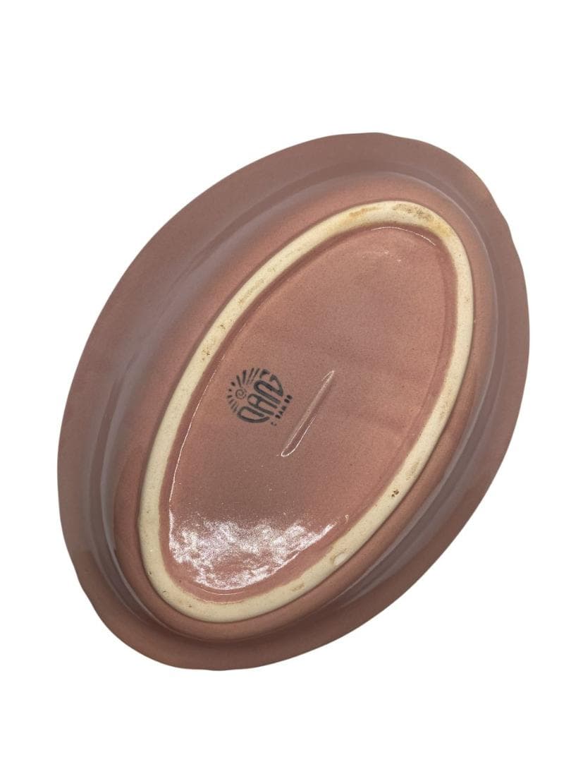 (VNEM1-14-2) ベトナム ソンベ焼き 深皿 ピンク ナンセラミック