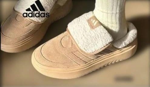 大人気★adidas★アディダス★24.5㎝★ボア付き★サンダル★ブラウン