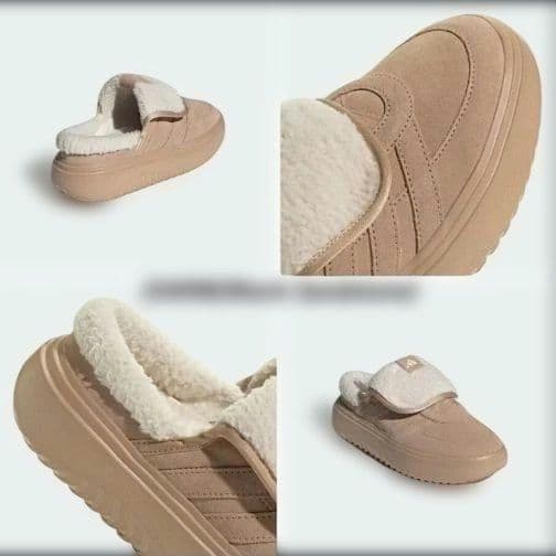 大人気★adidas★アディダス★24.5㎝★ボア付き★サンダル★ブラウン