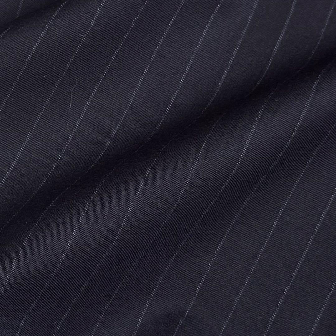 TAKAQ SUPER140’s 3Pスーツ AB7 ネイビー ストライプ