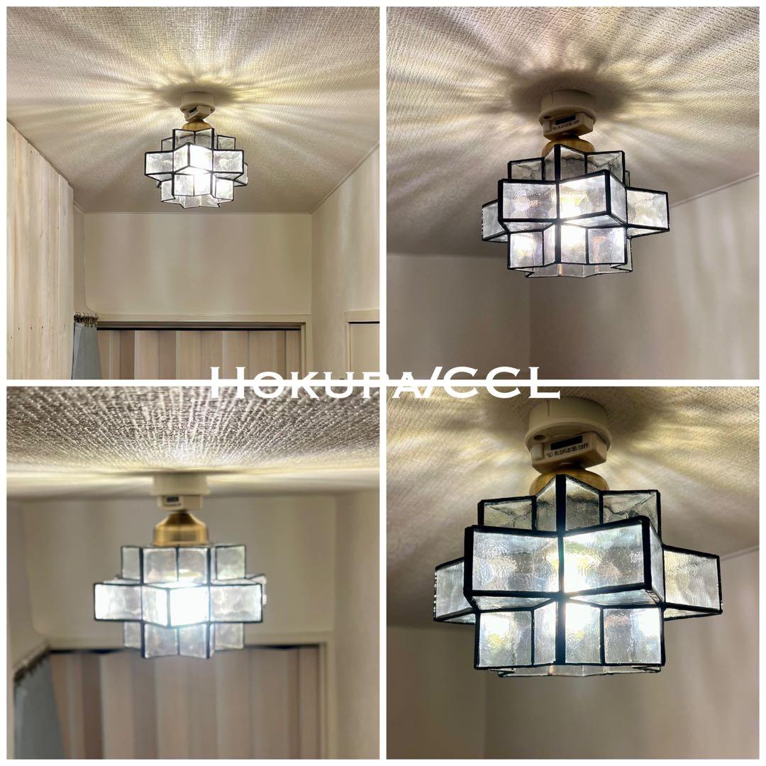 天井照明 シーリングライト Hokupa/CCL ステンドグラス E26 LED
