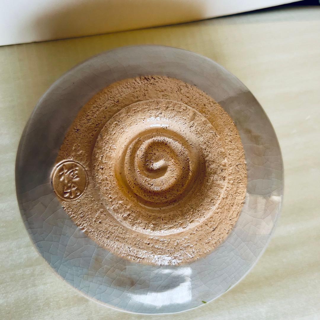 伊東桂楽　金魚絵茶碗