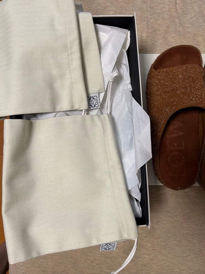 【美品】LOEWE ブラッシュスエードサンダル 41