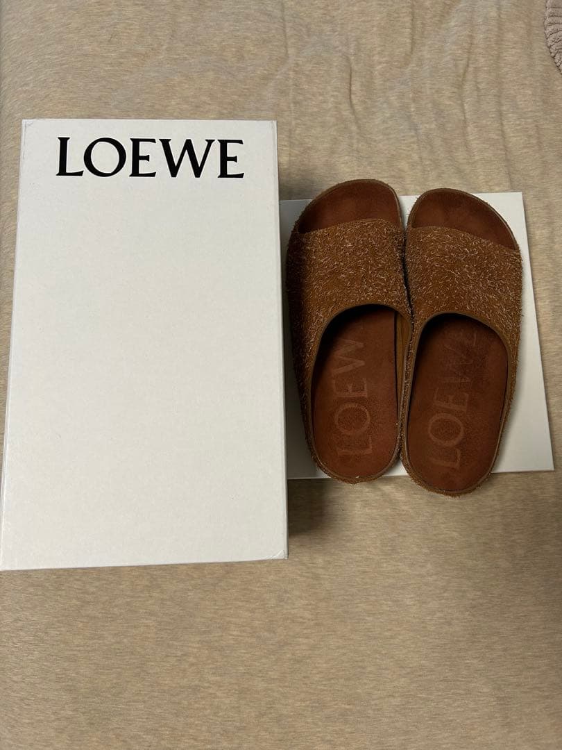 【美品】LOEWE ブラッシュスエードサンダル 41