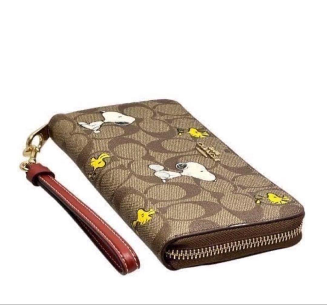 COACH 長財布 コーチ×ピーナッツ スヌーピーウッドストックシグネチャー