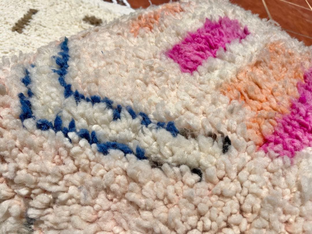 モロッコ　プフ　pouf アジラル　オットマン クッション　ラグ　141