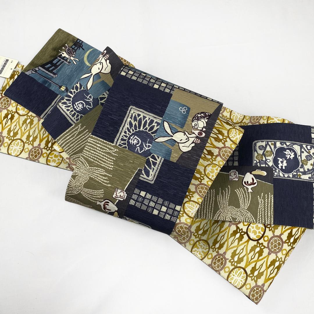 2925★1点のみ大幅値下げ★未使用　新品★WAKKA はしご酒 ★半幅帯