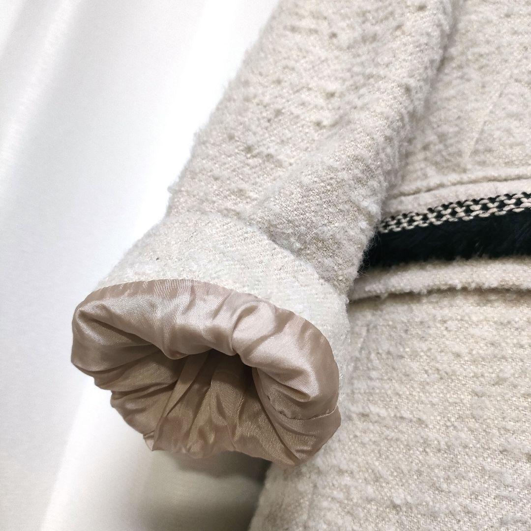 【美品】be Blumarine ブルマリン ツイードジャケット フリンジ