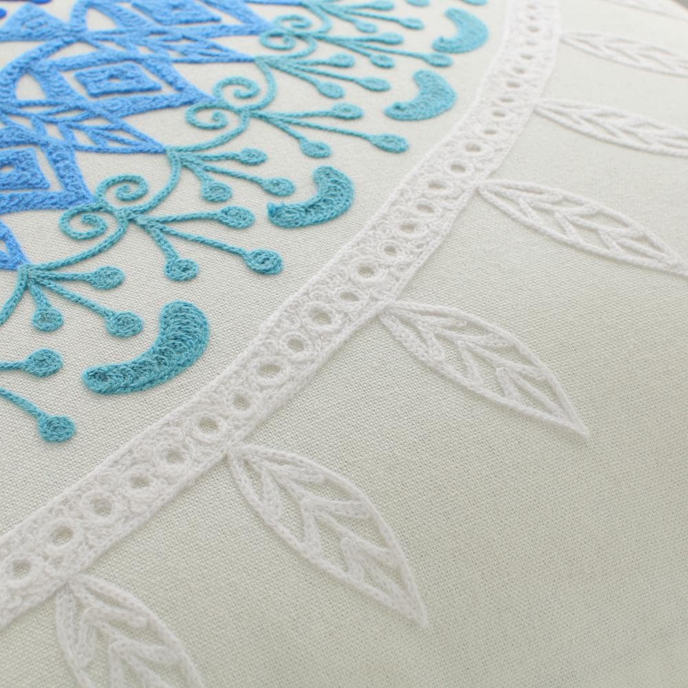 【オリエンタル調】木製 ロースツール 刺繍 アジアン エスニック 小物