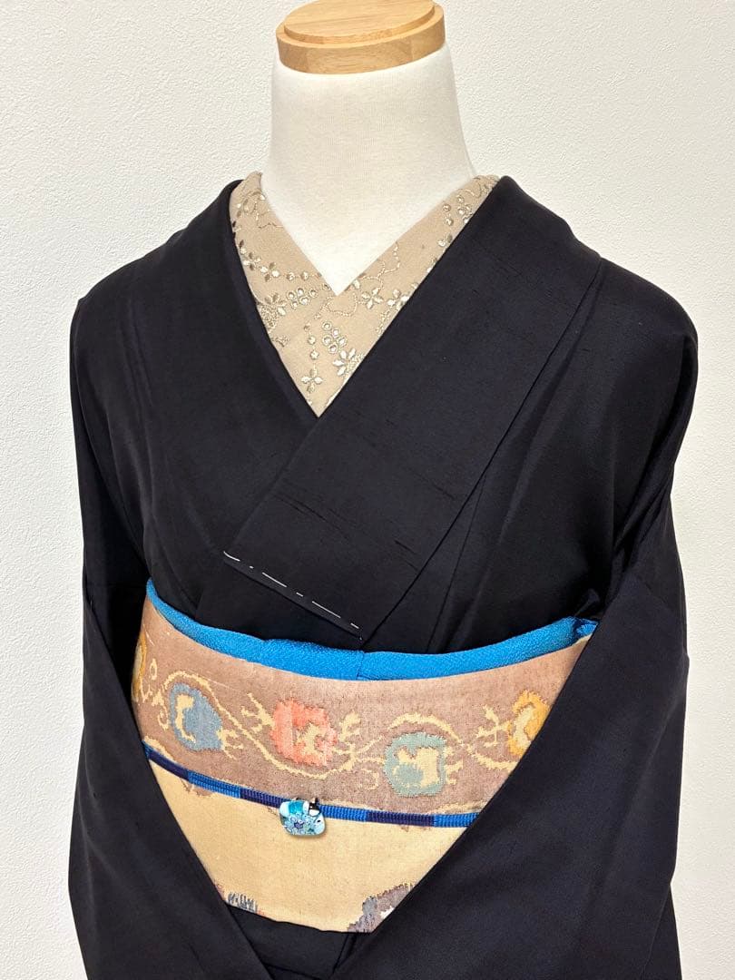 袋帯　洒落袋　カラフルな幾何学　正絹