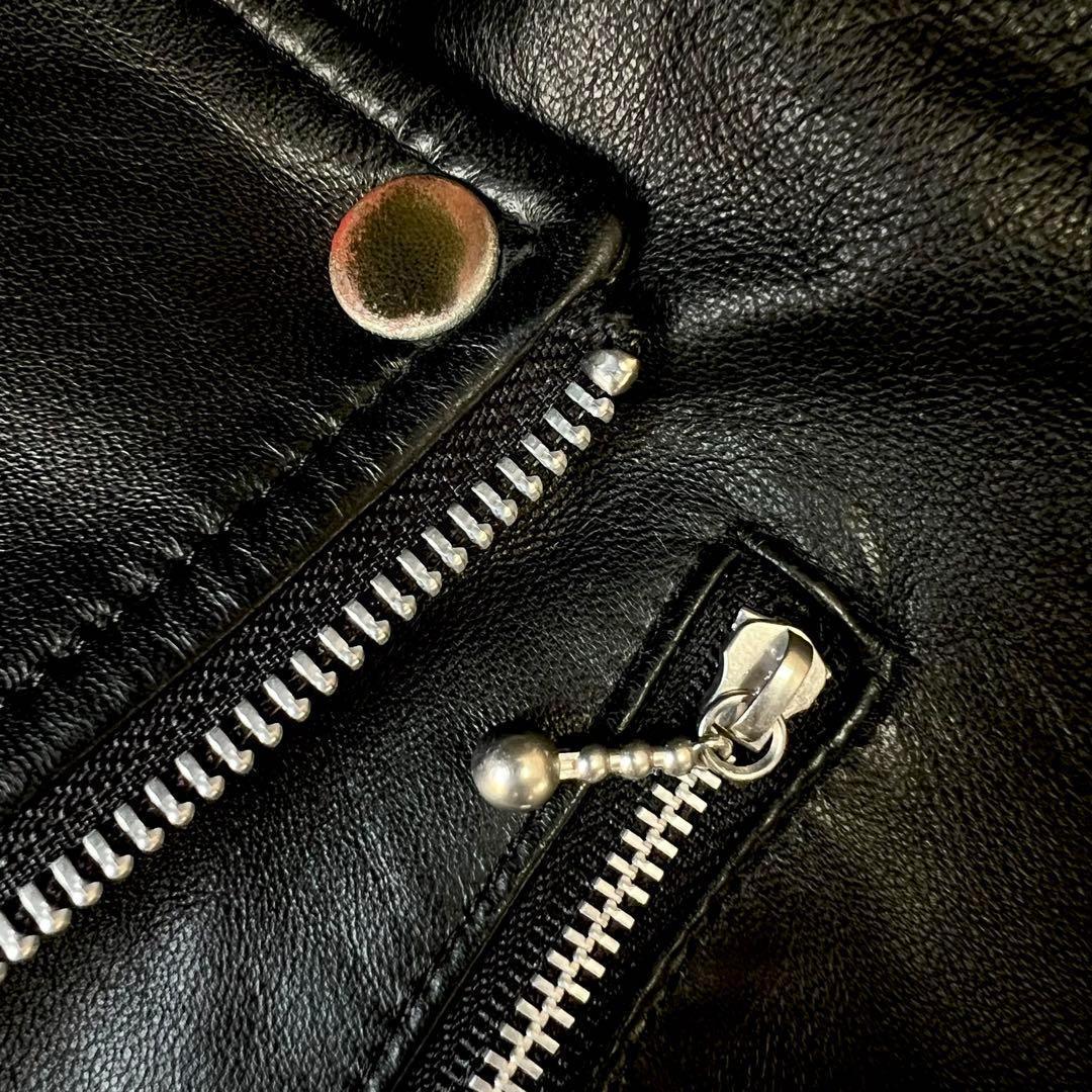 UNITED ARROWS⭐️本革ダブルライダースジャケット、黒色、サイズ40