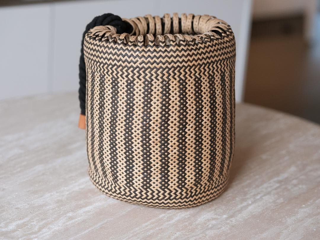 【レア】日本未発売 HANDEPラタン編み 収納バスケット（大）｜ハンドメイド