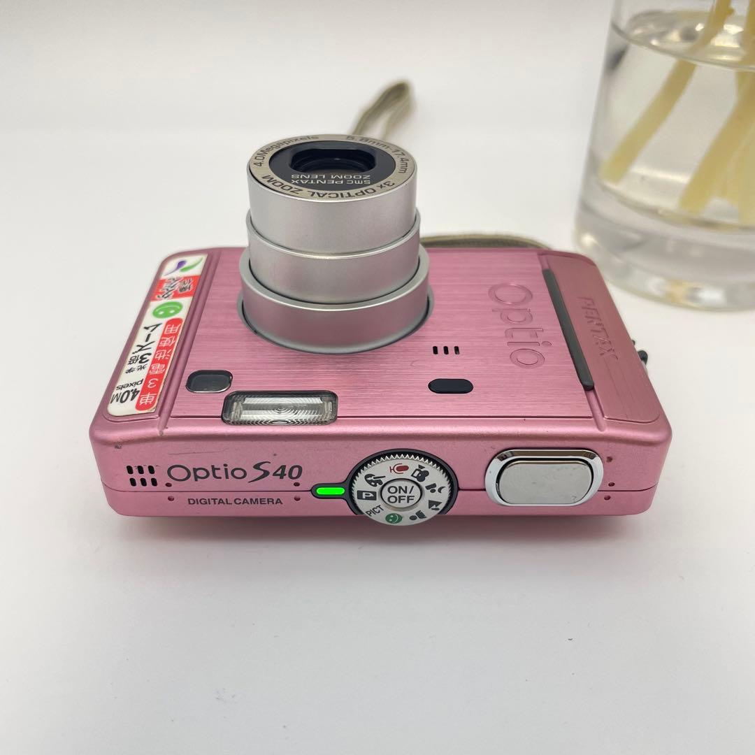スマホ転送OK✨PENTAX Optio S40✨動作確認済 単三電池 可愛い♪