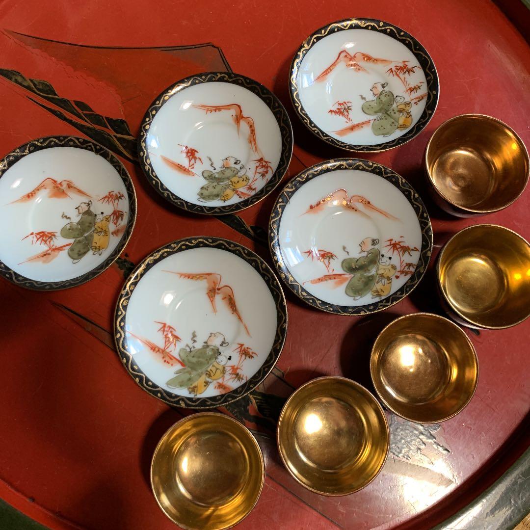 九谷焼　盃と受皿　12客セット　骨董品