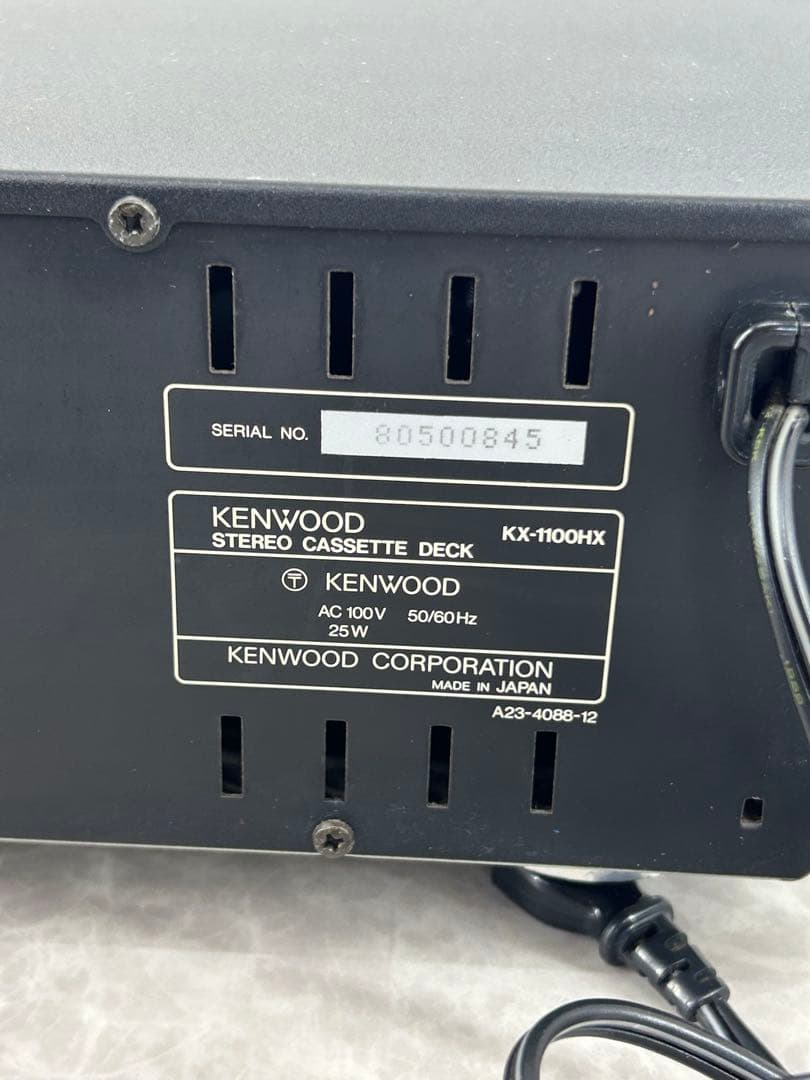 送料込み⭐︎KENWOOD【カセットデッキ KX-1100HX】動作確認済み