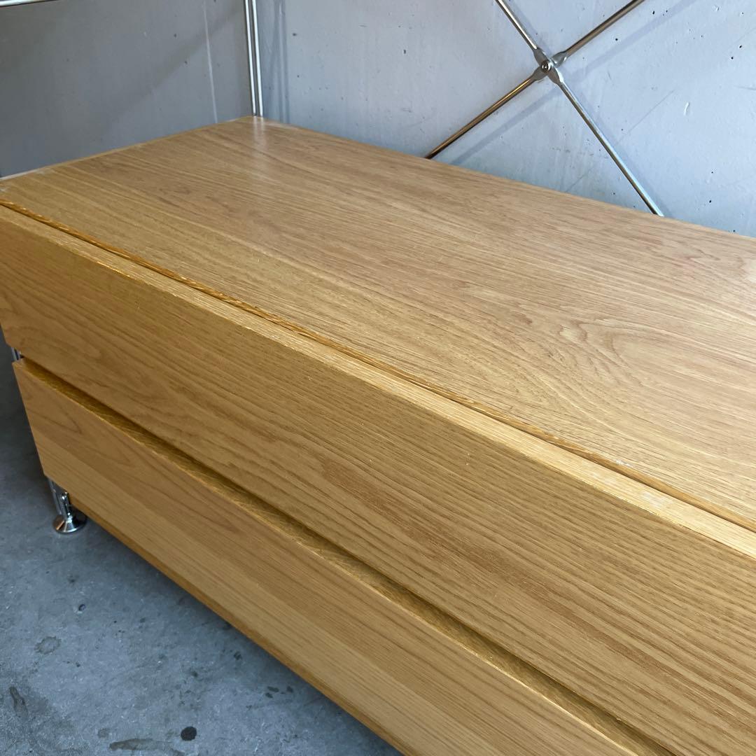 美品★無印 ステンレスユニットシェルフ・オーク材・ワードローブセット