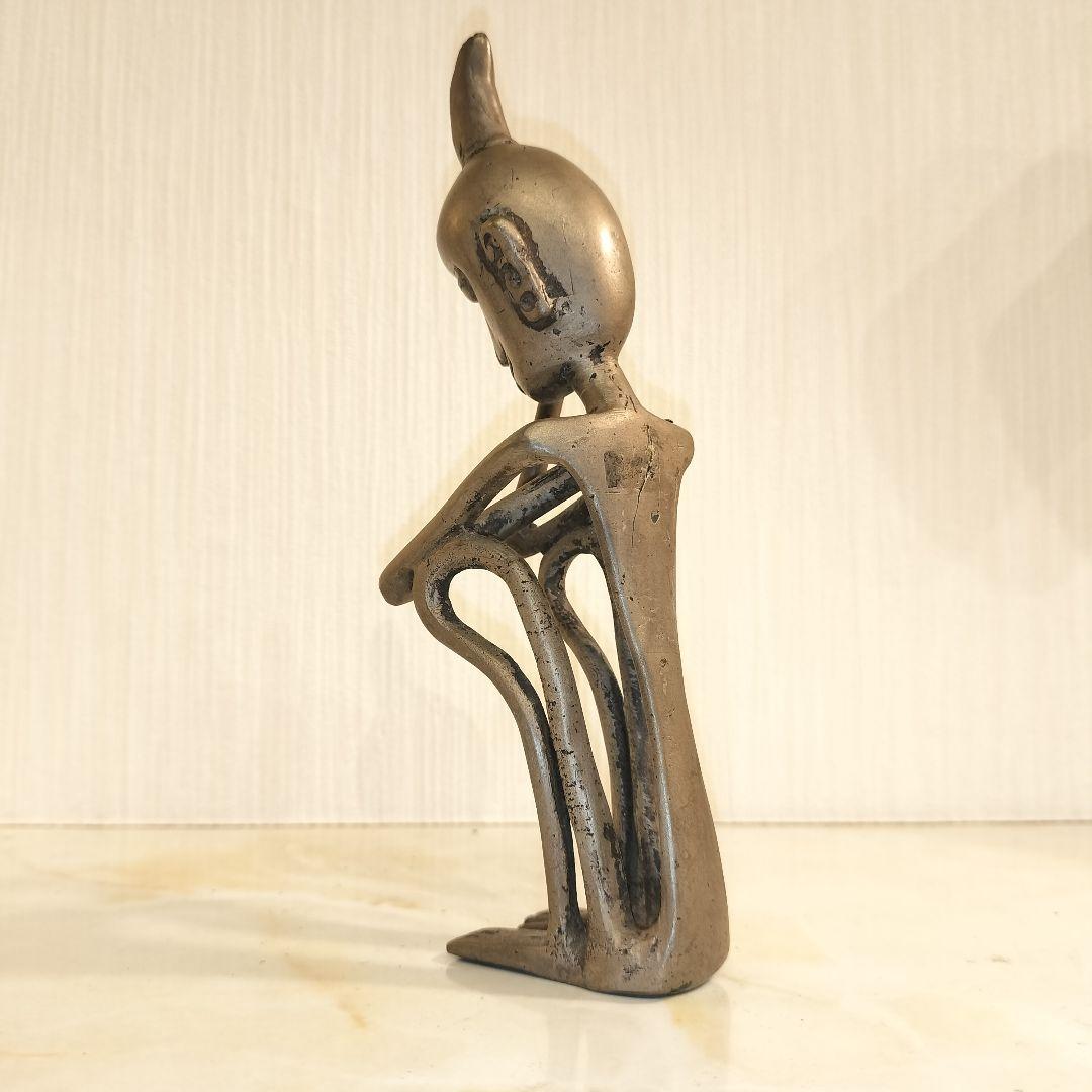 プリミティブアート アフリカ 金属製 ブロンズオブジェ