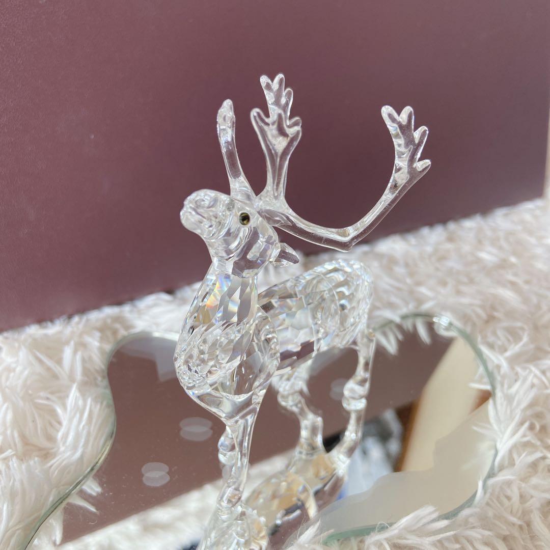 美品　スワロフスキー　鹿　置物　クリスタル　トナカイ　シカ