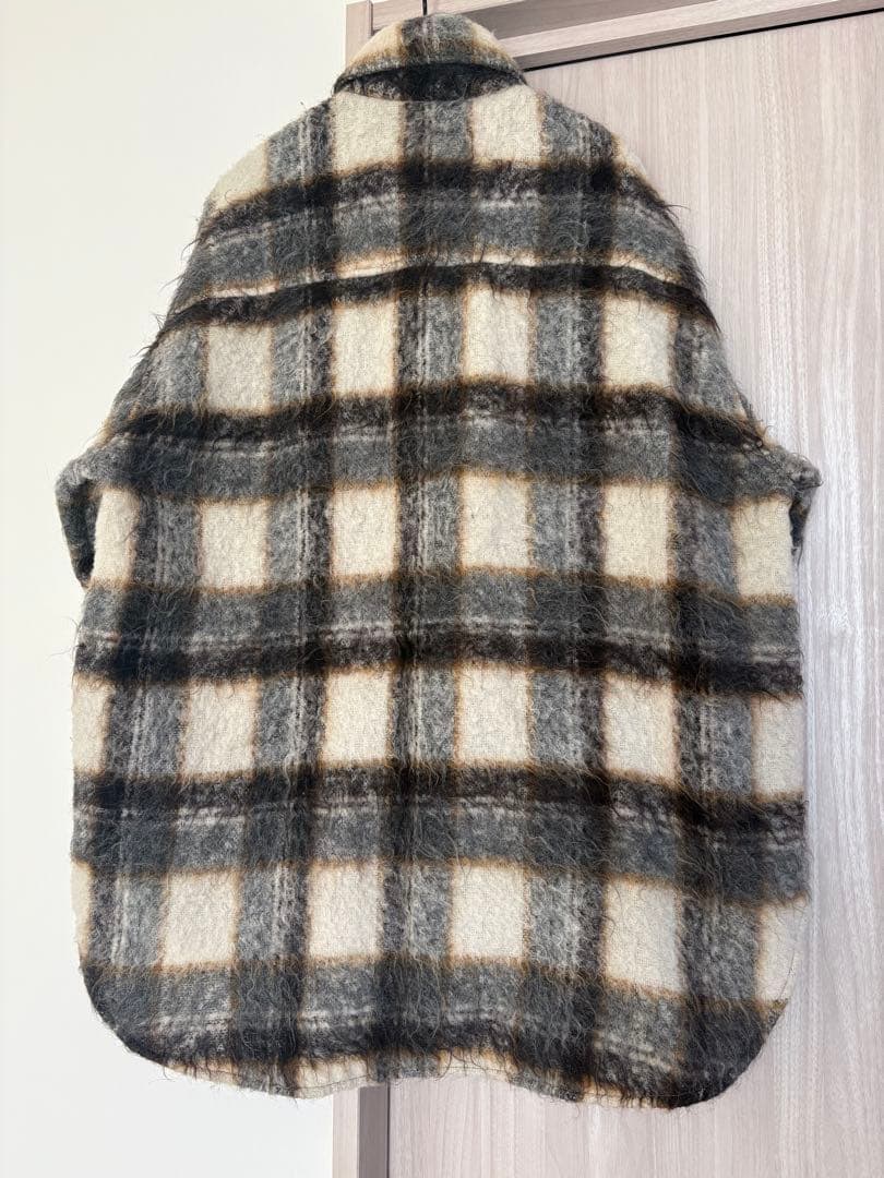 INSCRIRE シャギーチェックオーバーシャツ