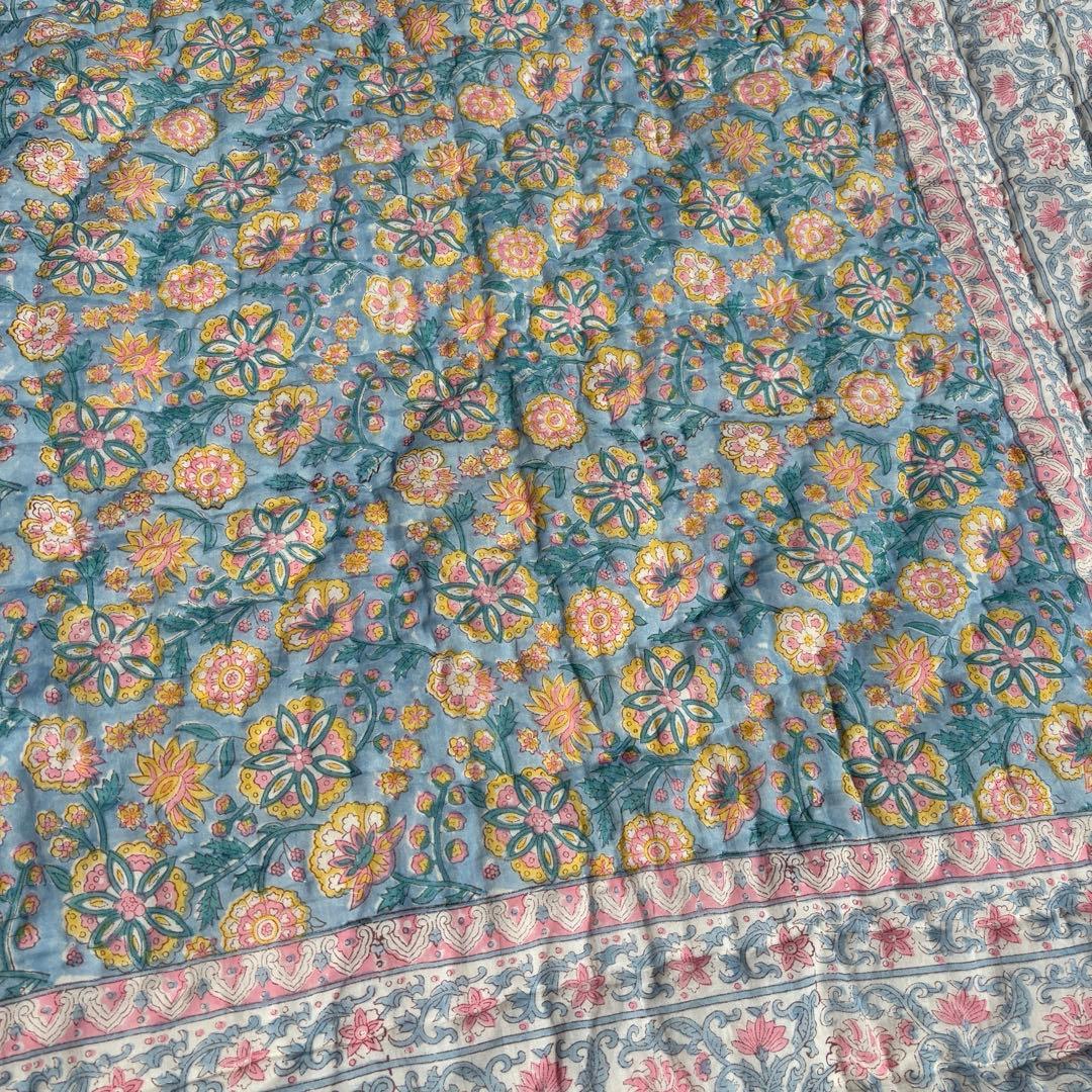 Sブロックプリントキルト