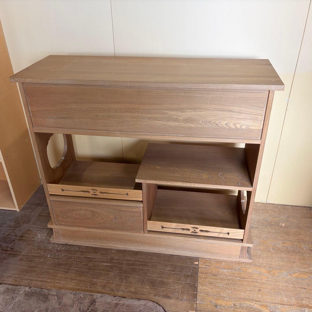 【送料込】和風家具　和室民芸家具　アンティーク　昭和レトロ　小物入　戸棚　お茶