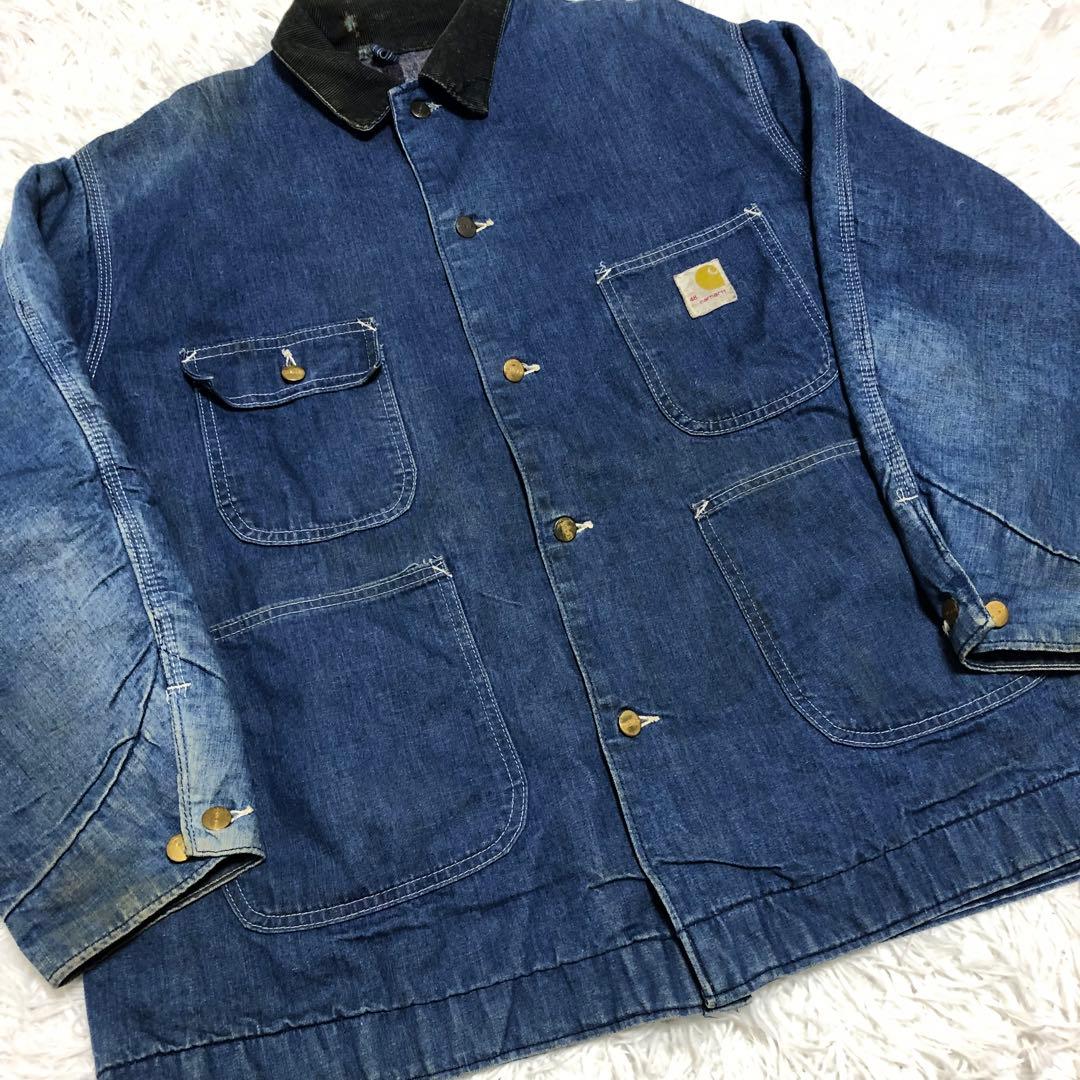 カーハート　ミシガンチョアコート　60s 70s デニム　プリントタグ