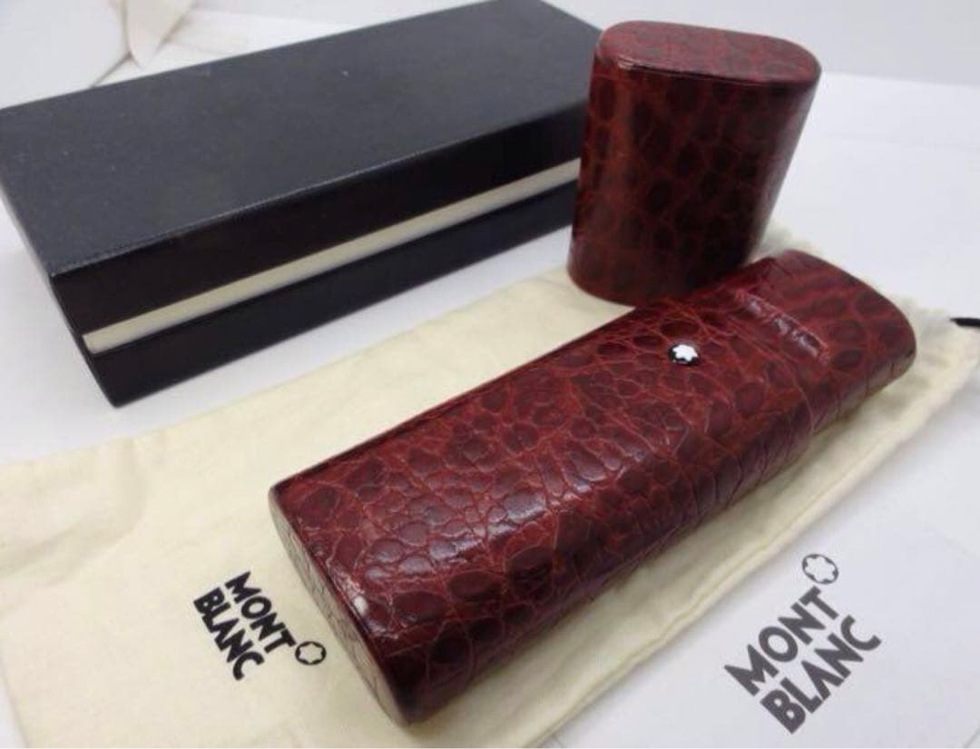 モンブラン ★稀な一生物の手作りの現在入手困難★名匠フローレンス手作りペンポーチ