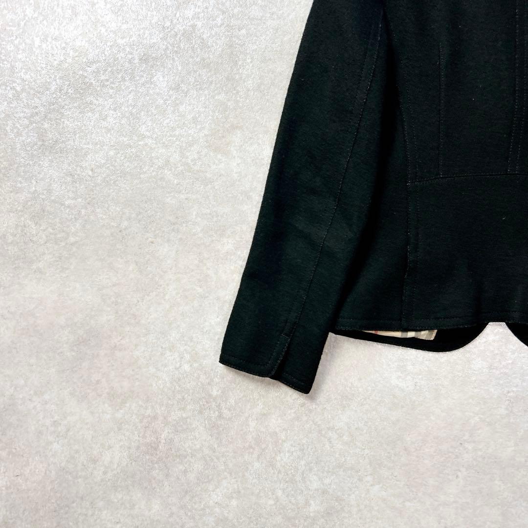 バーバリーロンドン　アンゴラ混　ノバチェックウールジャケット　2つ釦　40 L