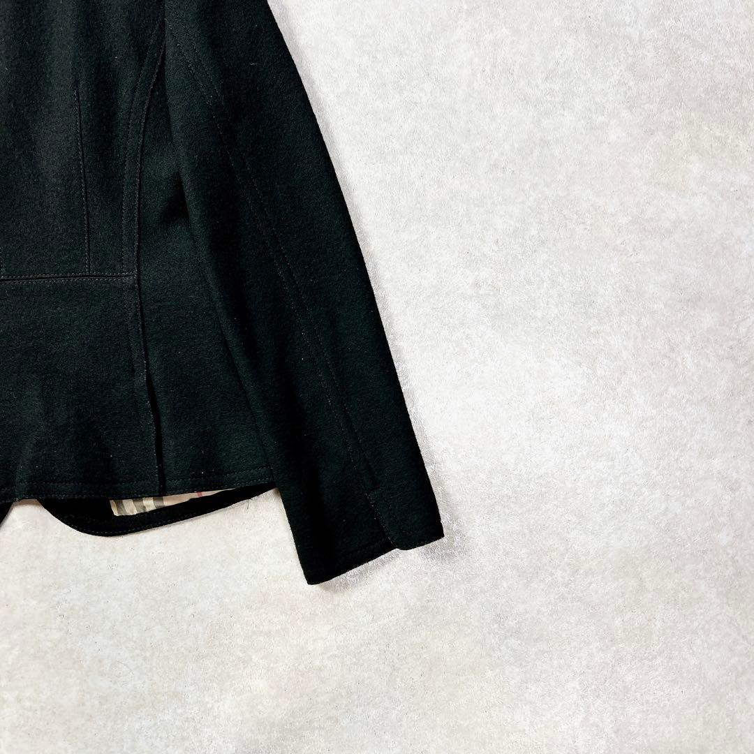 バーバリーロンドン　アンゴラ混　ノバチェックウールジャケット　2つ釦　40 L