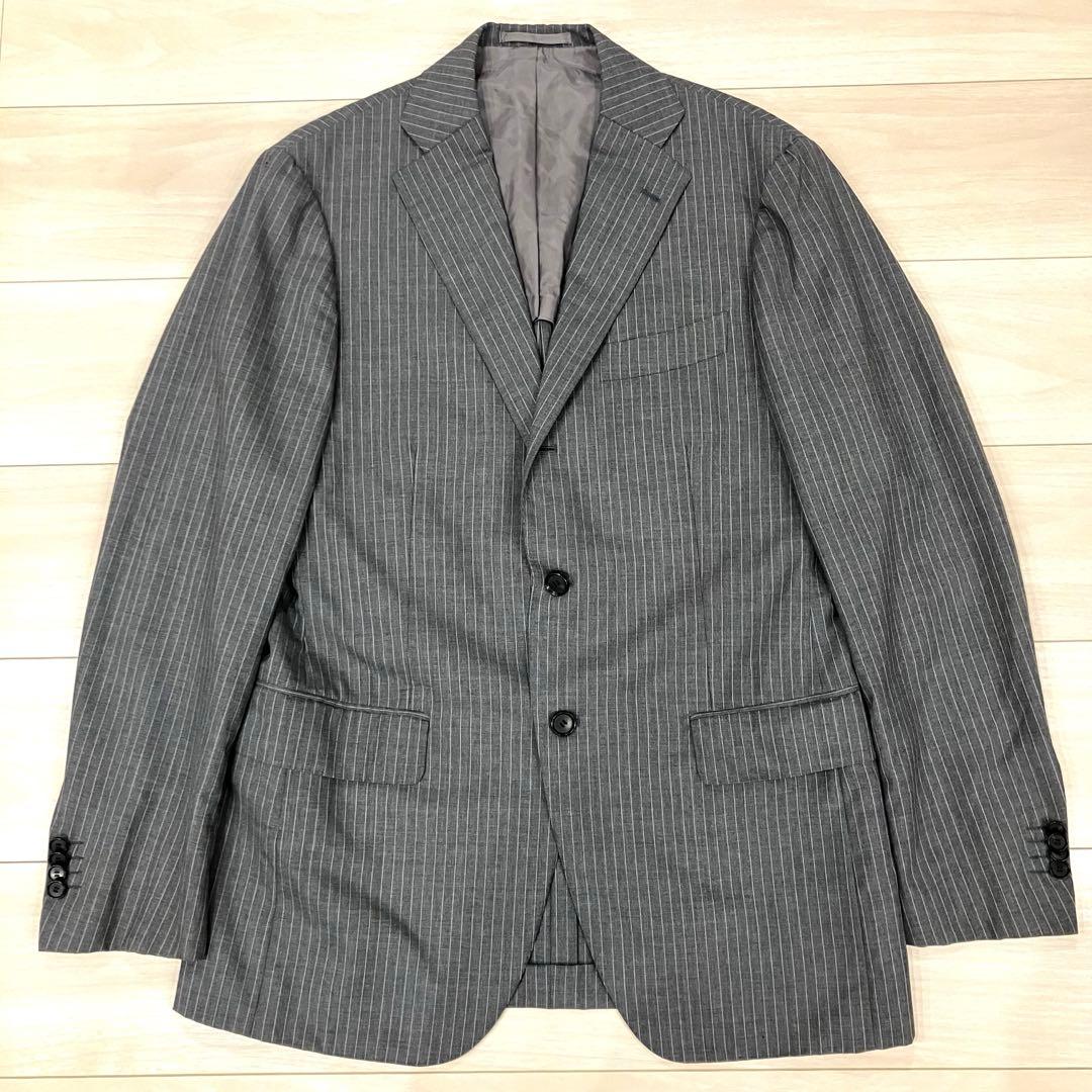 美品✨ RING JACKET スーツ セットアップ 段返り ストライプ L